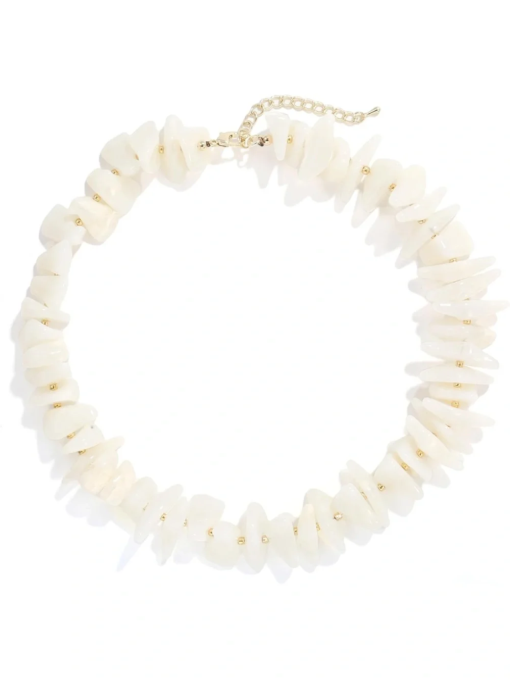 Cream White Chip Summer Choker Necklace
